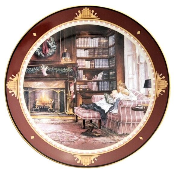 Trisha Romance "The Christmas Story" Framed Collector Plate No. 11485 - Picture 2 of 5